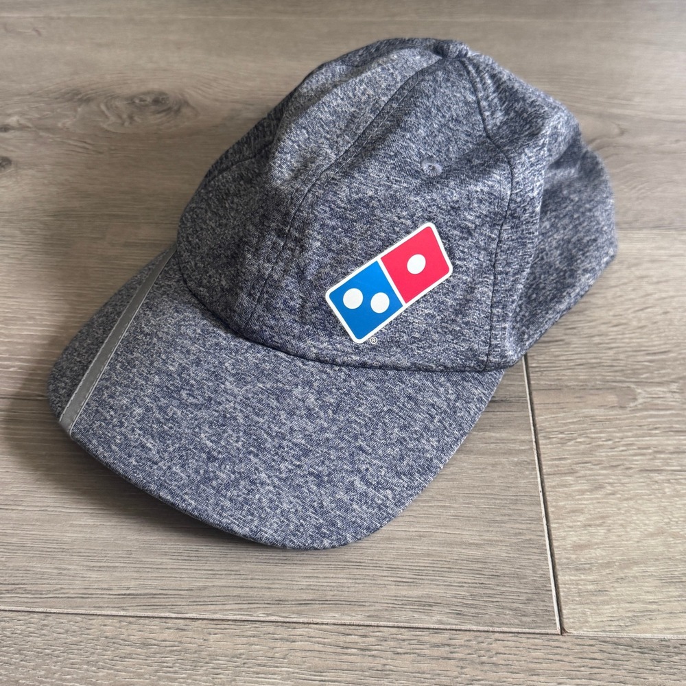 Dominos Pizza Employee Uniform Hat Heather Grey Reflective Performance Cap DP712